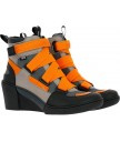сникеры art 1563 multi leather grey-orange / rotterdam