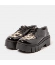 Туфлі art 1765 nappa shinny black-leopard / leeds