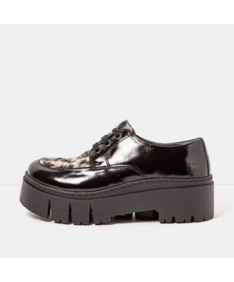 Туфлі art 1765 nappa shinny black-leopard / leeds