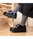 Туфлі art 1765 nappa shinny black-leopard / leeds