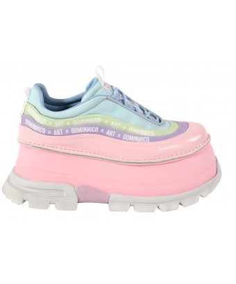 сникеры art alternative + dominnico 0132t multi leather multi rose/dominnico