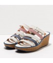 шлёпанцы art 1861 multi leather white/parma