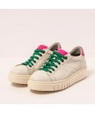 сникеры art 1786 nappa cream-fuxia/belleville