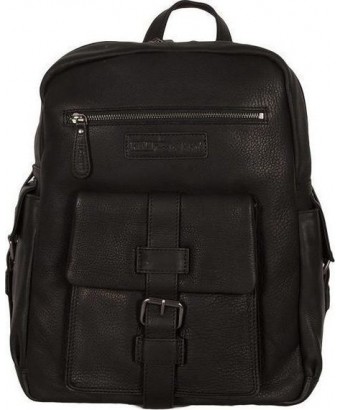 рюкзак hill burry 3063 black из вощёной кожи saddle leather