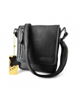 сумка мужская hill burry 3069s black из вощёной кожи saddle leather