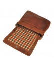 Сумка мужская hill burry 3075 light brown из вощёной кожи saddle leather