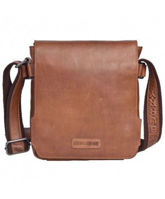 сумка мужская hill burry 3200 light brown из вощёной кожи saddle leather