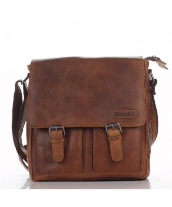 Сумка мужская Hill Burry 3076 Light brown из вощёной кожи Saddle Leather