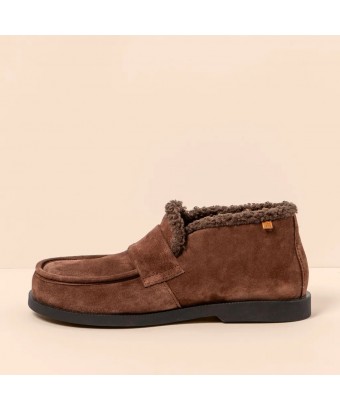 мокасины утеплённые el naturalista n5878 silk suede chocolate / arenisca