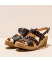 босонножки el naturalista n5028 natural grain black/leaves