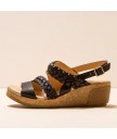 босонножки el naturalista n5028 natural grain black/leaves