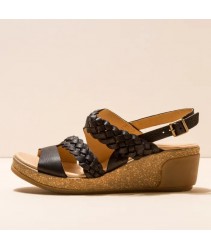 босоніжки el naturalista n5028 natural grain black/leaves