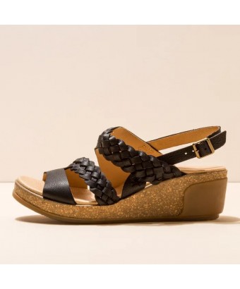 босонножки el naturalista n5028 natural grain black/leaves