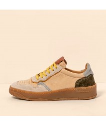 Снікери El Naturalista N5844 Multi Leather Cream-Yellow/ Geo