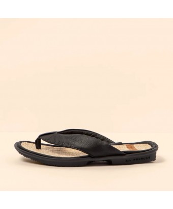 Въетнамки El Naturalista N5931S Wax Nappa Black/Makisu