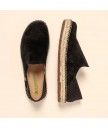 Эспадрильи El Naturalista N677 Silk Suede-Cotton Black/Campos