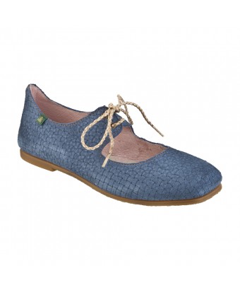 балетки el naturalista N960 suede trenzado vaquero / croché
