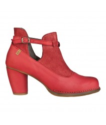 Ботильйони El Naturalista N493 CRUST LEATHER-LUX SUEDE GROSELLA/COLIBRI