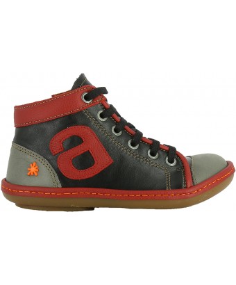 Снікери Art a684 mix leather black/kio